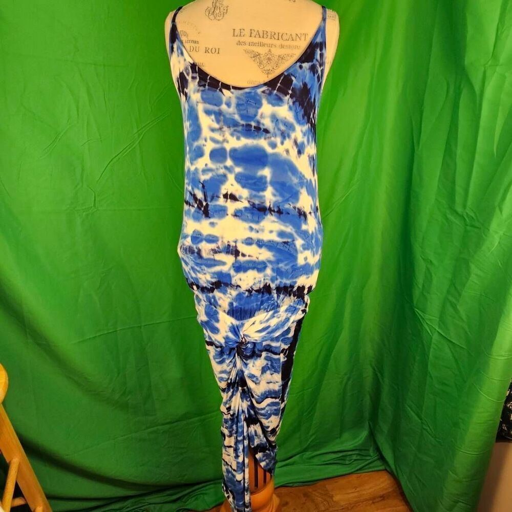 Young Fabulous & Broke Womens Navy & Blue Shorebreak Kulani Dress Small